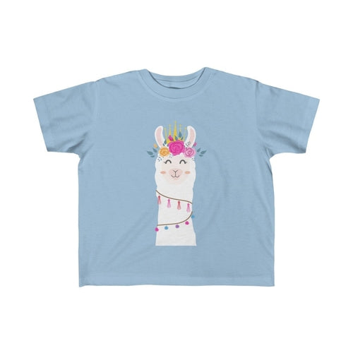 Floral Llama Girls Tee