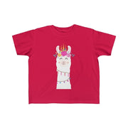 Floral Llama Girls Tee