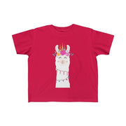 Floral Llama Girls Tee