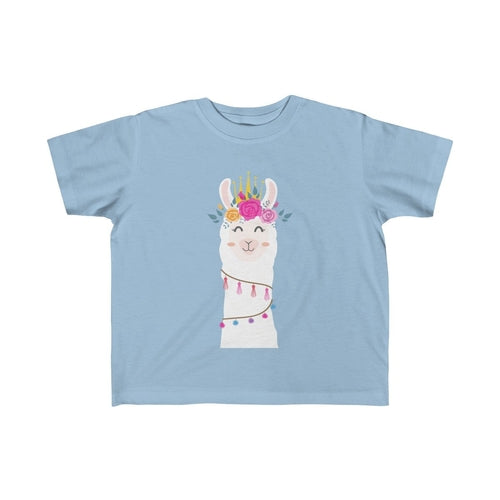 Floral Llama Girls Tee