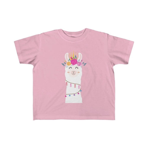 Floral Llama Girls Tee