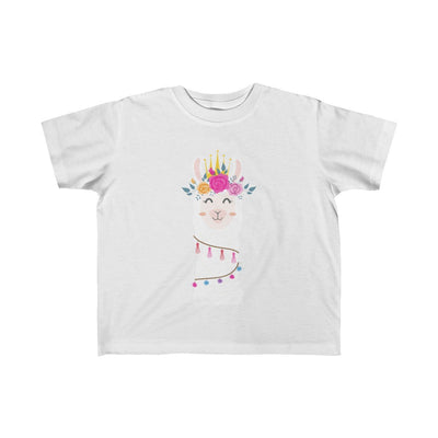 Floral Llama Girls Tee