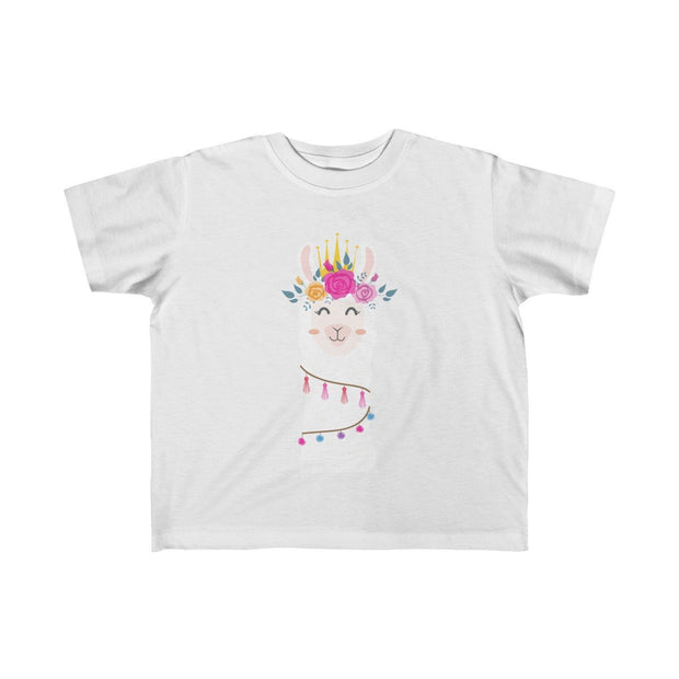 Floral Llama Girls Tee