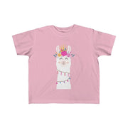 Floral Llama Girls Tee