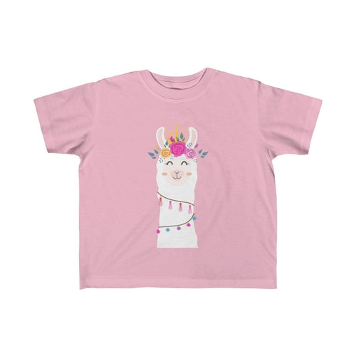 Floral Llama Girls Tee