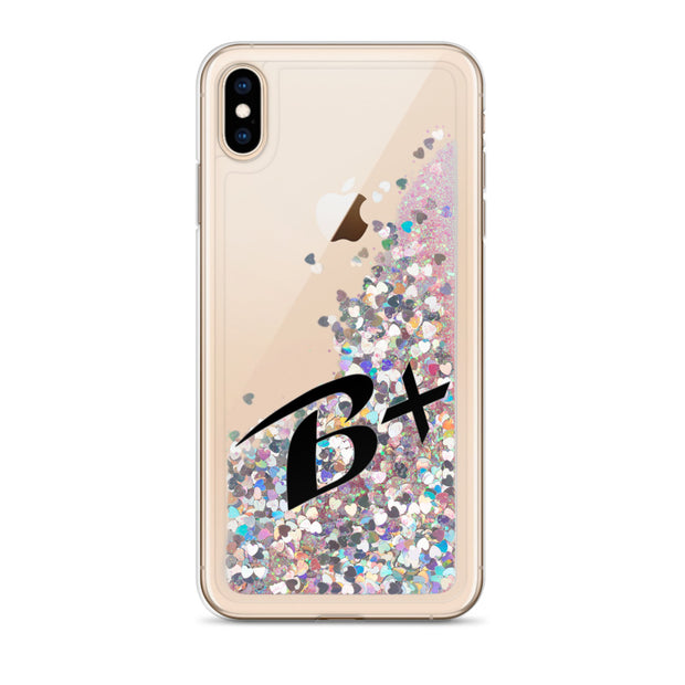 Liquid Glitter Black Phone Case