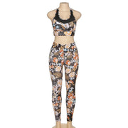 Flower Print Yoga Fitness Clothing