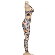 Flower Print Yoga Fitness Clothing