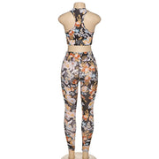 Flower Print Yoga Fitness Clothing